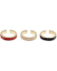 Burberry - Trio Enamel Stackable Earrings - Lyst