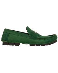 Ferragamo - Gancini-Plaque Round-Toe Loafers - Lyst