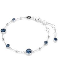 Swarovski - Rhodium Plated Round Cut Imber Bracelet - Lyst