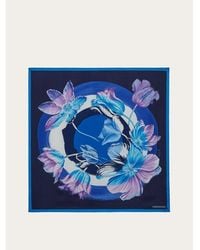 Ferragamo - Floral Print Silk Scarf - Lyst