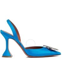 AMINA MUADDI - Ladies Satin Ocean Begum Sling Heels - Lyst