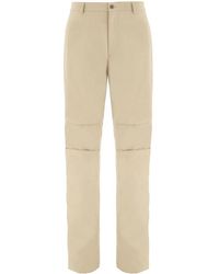 Ferragamo - Logo-Patch Cotton Cropped Trousers - Lyst