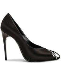 Saint Laurent - Rhinestones Silk Satin Alix Pumps, Brand Size 37 Us - Lyst