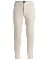BOSS - Stretch Cotton Slim-Fit Trousers, Brand Size 54 (Waist - Lyst