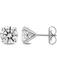 Created Forever - 4Ct Tw Lab-Grown Diamond Solitaire Martini-Style Stud Earrings - Lyst