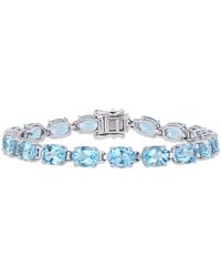 Amour - 28 1/2 Ct Tgw Oval-Cut Sky- Topaz Tennis Bracelet - Lyst