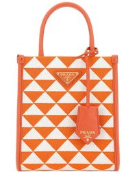 Prada - Embroidered Fabric Micro Symbole Handbag - Lyst