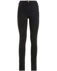 Roberto Cavalli - High-Waist Jersey Leggings, Brand Size 38 Us - Lyst