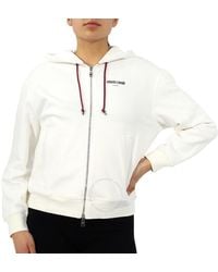 Roberto Cavalli - Cotton Lucky Symbols Zip Hooded Sweatshirt - Lyst