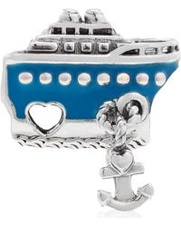 PANDORA - Cruise Ship Sterling Charm With Enamel - Lyst