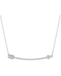 Swarovski - Idyllia Rhodium Plated Necklace - Lyst