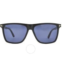 Tom Ford - Fletcher Blue Browline Sunglasses Ft0832 01v 57 - Lyst