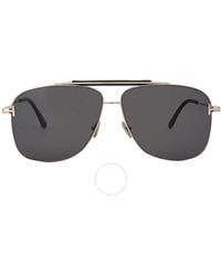 Tom Ford - Jaden Smoke Navigator Sunglasses Ft1017 28a 60 - Lyst