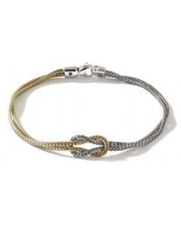 John Hardy - Manah Classic Chain 14K And Sterling Double Row Bracelet - Lyst