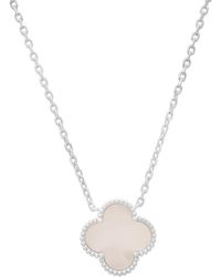 Kylie Harper - Sterling Mother Of Pearl Clover Necklace - Lyst