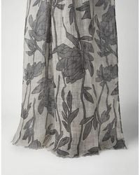 Brunello Cucinelli - Linen Floral Scarf - Lyst
