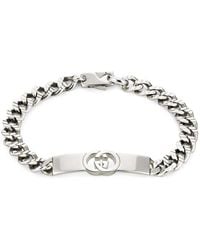 Gucci - Interlocking G Chunky Bar Chain Bracelet - Lyst