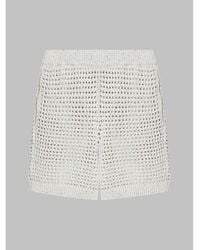 Brunello Cucinelli - Off Knit Shorts - Lyst