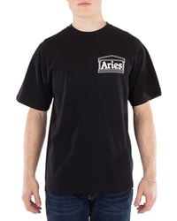 Aries - Logo Print T-Shirt - Lyst