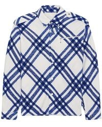 Burberry - Check Pattern Buttoned Up Shirt - Lyst