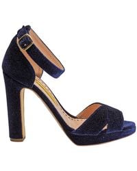 Rupert Sanderson Ladies Sandal Fashion Navy Xx Sandal Platform X Velvet, Brand - Blue