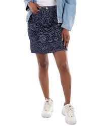 KENZO - All-Over Print Denim Skirts - Lyst