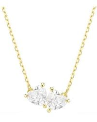 Swarovski - Mesmera Attract-Tone Plated Heart Necklace - Lyst
