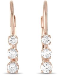 LB Exclusive - 14K Rose 0.25 Ct Diamond Earrings - Lyst