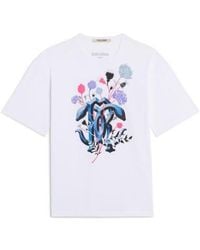 Roberto Cavalli - Rc Logo Print Cotton T-Shirt - Lyst