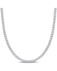 Amour - 12 1/2 Ct Dew Created Moissanite Tennis Necklace - Lyst