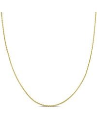 Amour - 10K 0.85Mm Diamond Cut Cable Chain Necklace W/ Spring Ring Clasp Length (Inches) 16 - Lyst