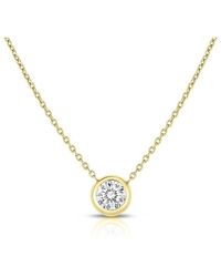 Roberto Coin - Diamonds By The Inch 18K Solitaire Necklace - Lyst