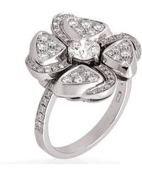 BVLGARI - 18K Diamond Fiorever Ring - Lyst