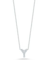 Roberto Coin - Tiny Treasures Diamond Love Letter Necklace Y 18K 001634Awchxy - Lyst