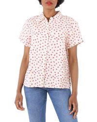 A.P.C. - Marina Floral Print Linen Shirt - Lyst