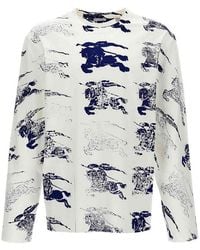 Burberry - Allover Logo Printed Long-Sleeve T-Shirt - Lyst