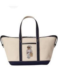 Polo Ralph Lauren - Polo Bear Canvas Shopper Tote Bag - Lyst