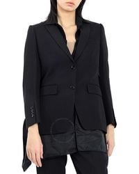 Burberry - Wool Logo Panel Detail Tailored Jacket, Brand Size 8 (Us - Lyst