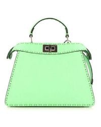 Fendi - Peekaboo Top Handle Leather Bag - Lyst