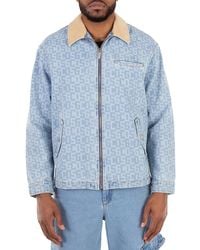 Gcds - Monogram Denim Harrington Jacket - Lyst