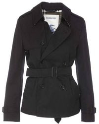 Burberry - Double-Breasted Belted Trench Jacket, Brand Size 2 Us - Lyst
