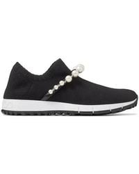 Jimmy Choo - Venice Pearl Embellished Sneakers, Brand Size 34 Us - Lyst