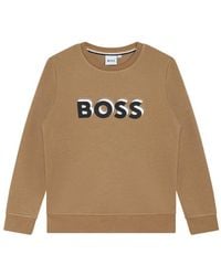 BOSS - Boys Logo-Print Crewneck Sweatshirt, Size 8Y - Lyst