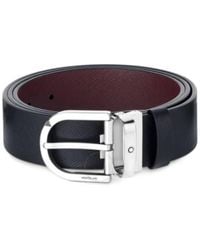 Montblanc - Horseshoe Buckle 35 Reversible Leather Belt - Lyst