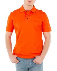 Ferragamo - Ferragamo Pique Weave Cotton Polo Shirt - Lyst