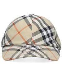 Burberry - Equestrian Knight-Applique Checked Baseball Cap - Lyst
