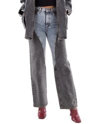 ROTATE BIRGER CHRISTENSEN - Ladies Medium Denim Straight Patchwork Jeans, Waist - Lyst