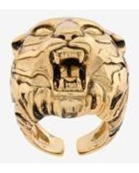 Roberto Cavalli - Tiger Head Chunky Ring - Lyst