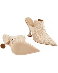 Burberry - Stingray Print Leather Point-toe Mules - Lyst