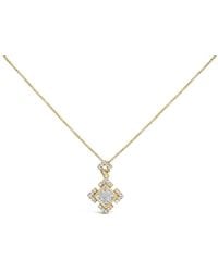 Haus of Brilliance - 10K 3/8 Cttw Princess Diamond Geometric Pendant Necklace - Lyst